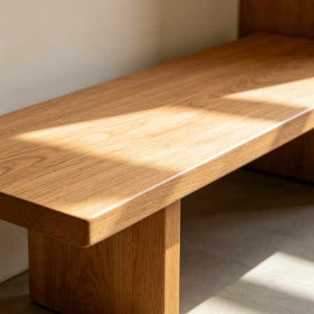 Minimalist Indoor Wooden Seating Bench